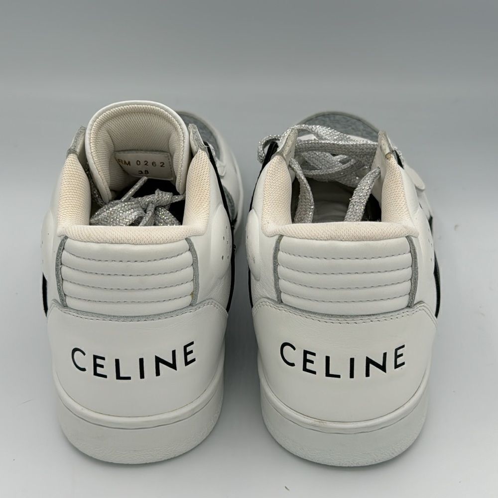 New CELINE CT 06 CT-06 HIGH TOP SNEAKER in CALFSKIN Size 38/ US 8 Luxury - Picture 5 of 12